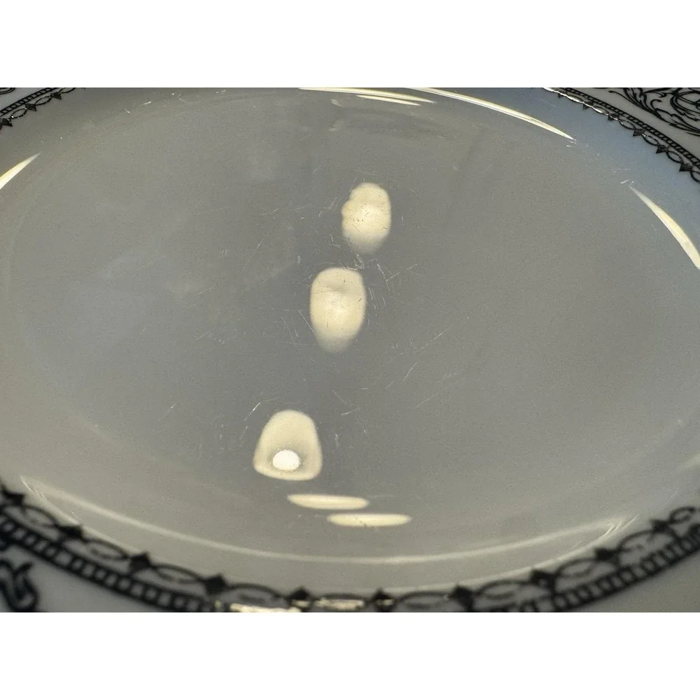 Royal Worcester 1966 Padua Plates Set of 4 Black White Bone China England 6